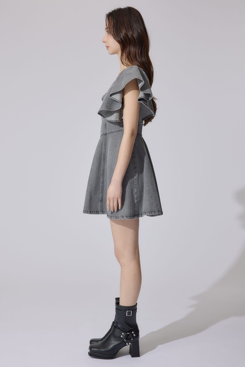 rienda「フリルスリーブミニワンピース」|ワンピース|