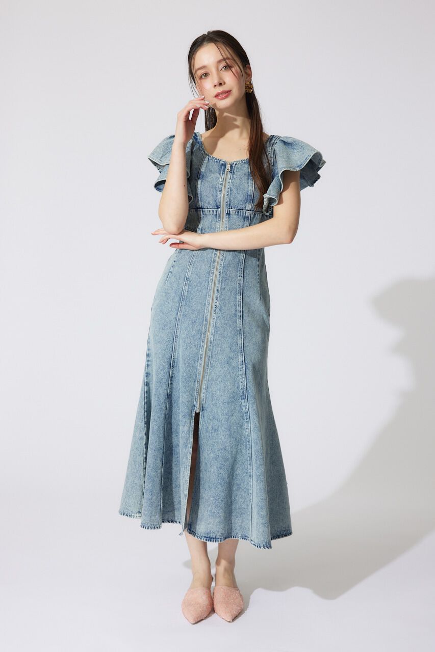 rienda「フリルスリーブマーメイドワンピース」|ワンピース|