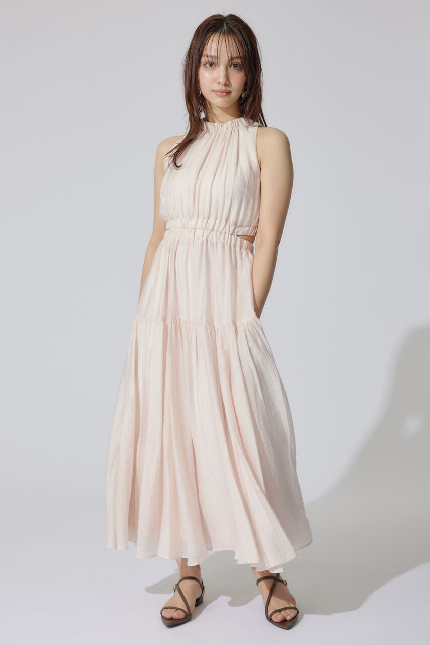 rienda「ホルターネックギャザーフレアワンピース」|ワンピース|