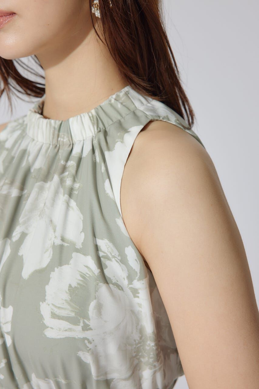 rienda「ホルターネックギャザーフレアワンピース」|ワンピース|