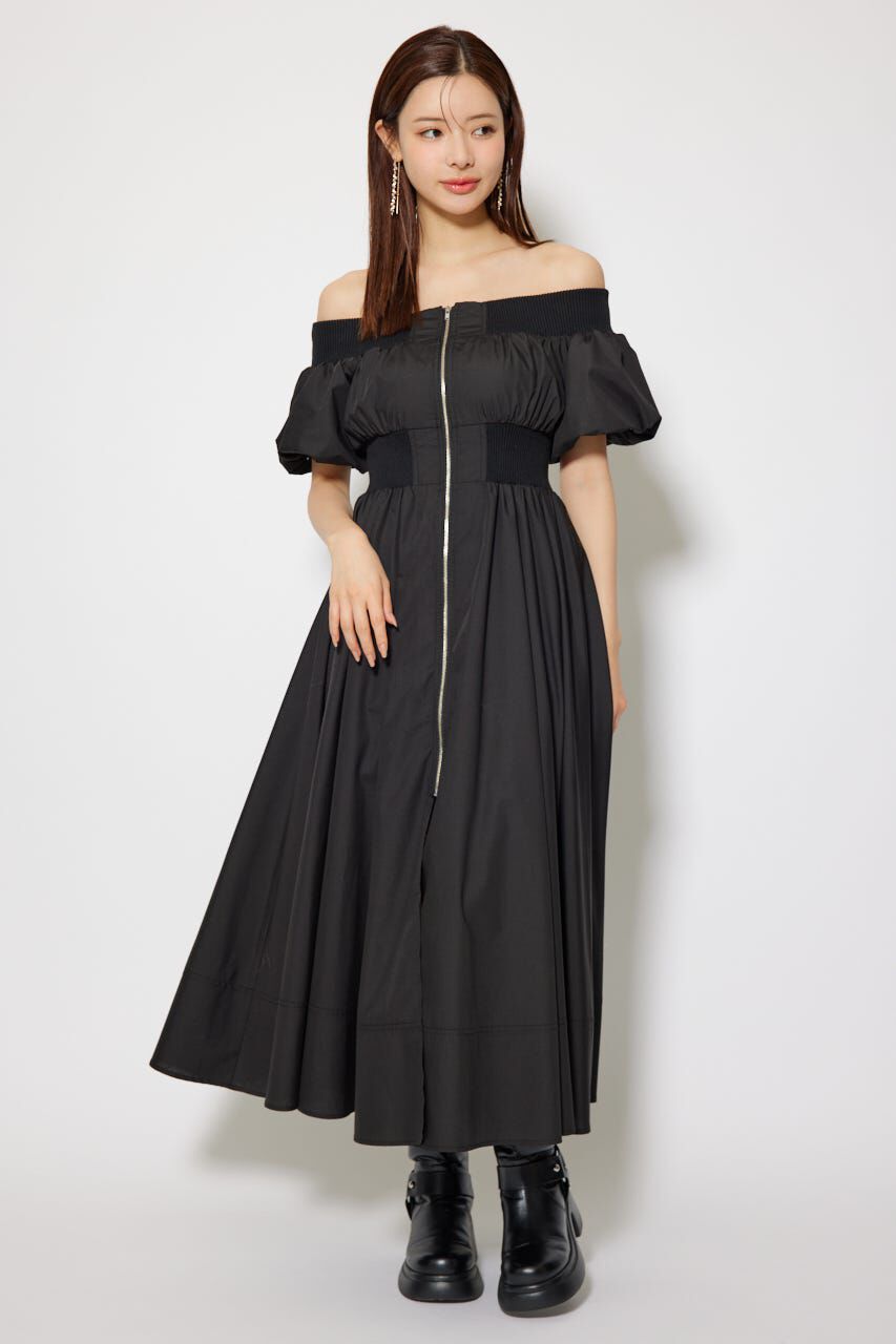 rienda「MA-1オフショルフレアワンピース」|ワンピース|