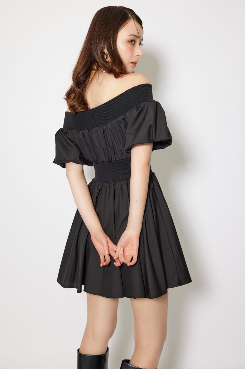 rienda「MA-1オフショルミニフレアワンピース」|ワンピース|