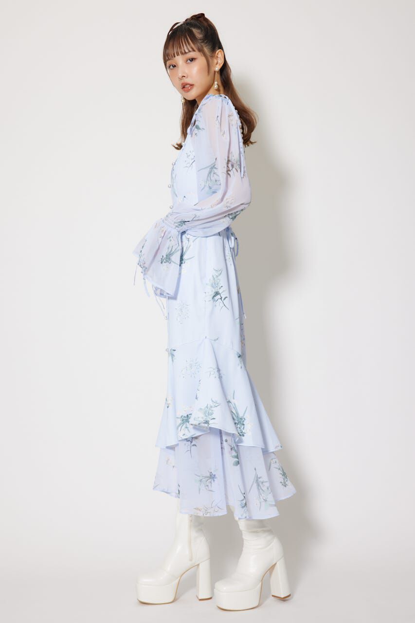 rienda「ビスチェパターンアシンンメトリーマーメイドワンピース」|ワンピース|