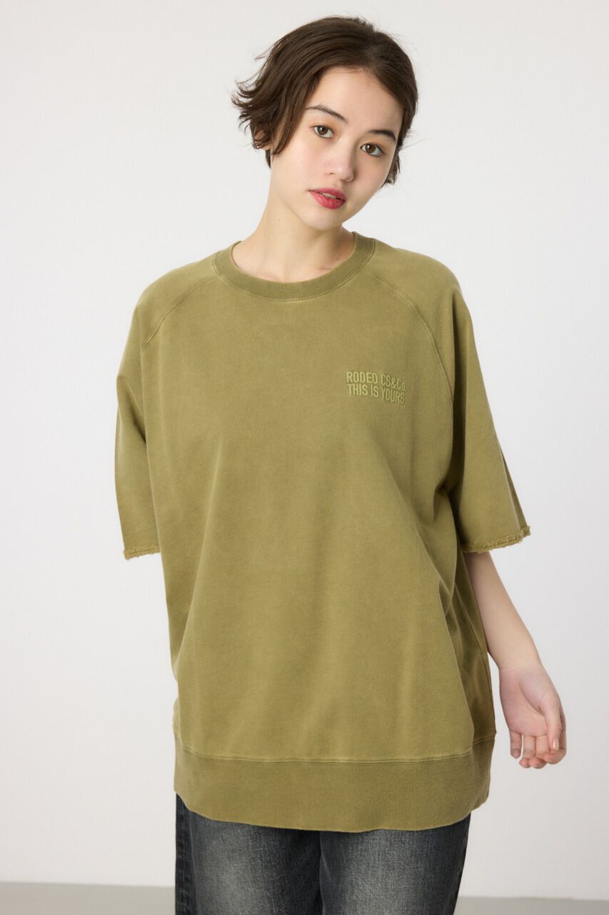 RODEO CROWNS「CIRCLE エンボスロゴ半袖スウェットトップス」|Tシャツ・カットソー|