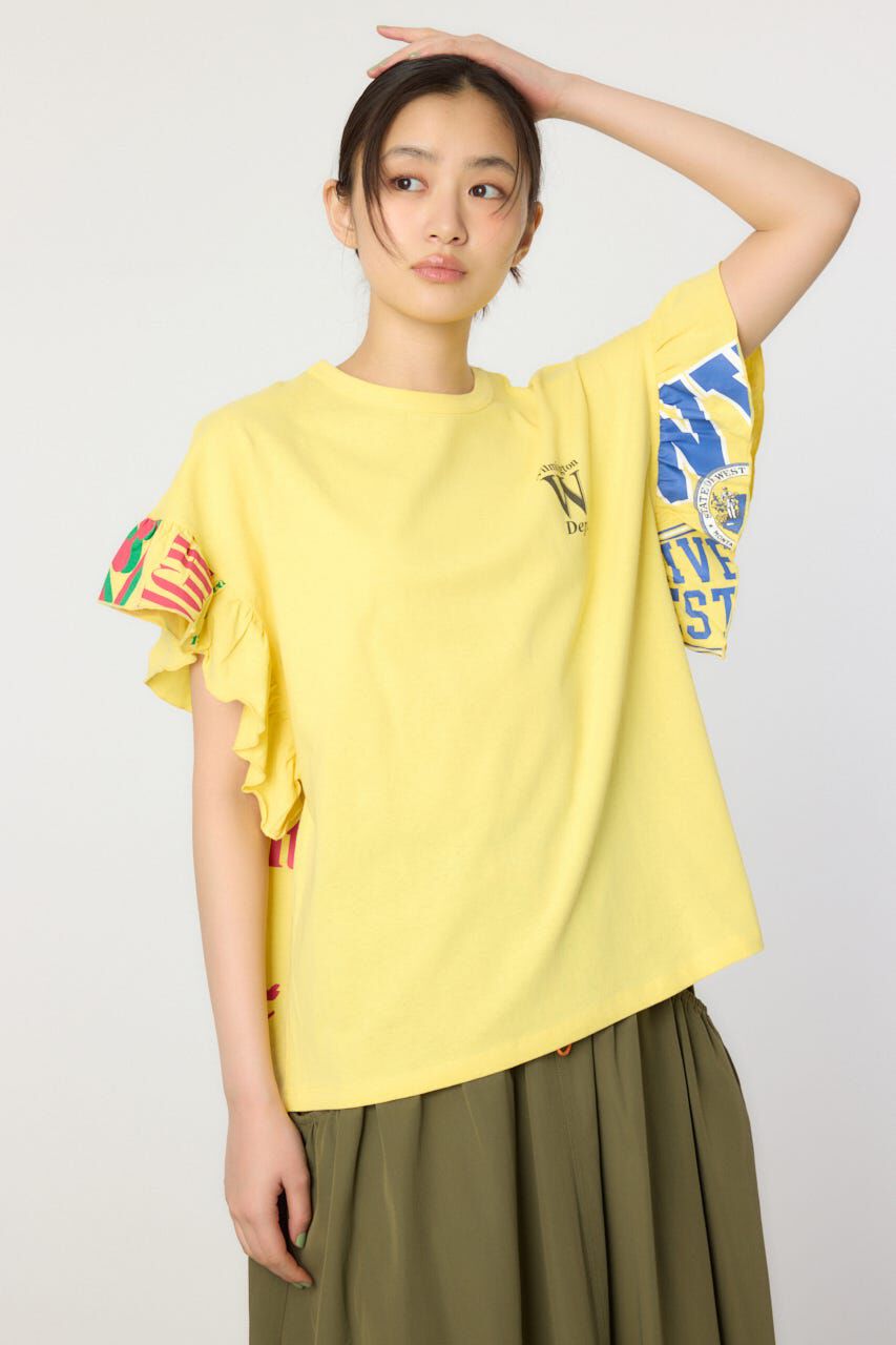 RODEO CROWNS「カスタムリメイクフリルアームトップス」|Tシャツ・カットソー|YEL