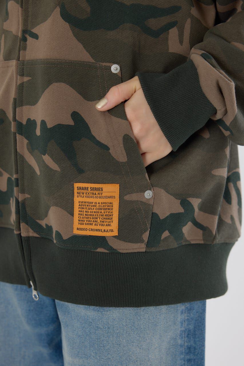 RODEO CROWNS「SHARE PATTERN Wジップ パーカー」|パーカー|