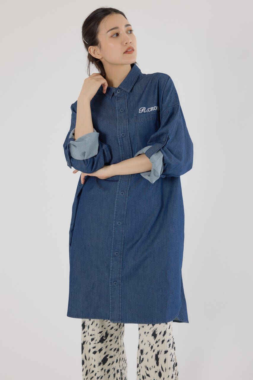 RODEO CROWNS「フード付きロゴシャツワンピース」|ワンピース|