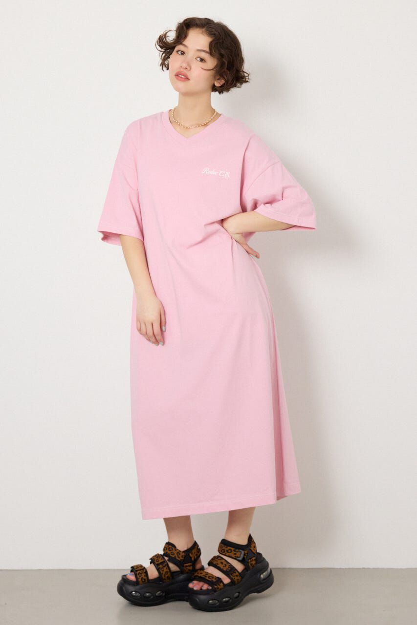 RODEO CROWNS「＜WEB先行アイテム＞ハーフスリーブステッチワンピース」|ワンピース|