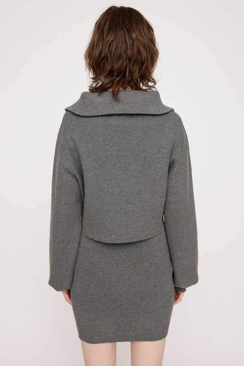 SLY「BIG COLLOR ZIP UP 2P ショートワンピース」|ワンピース|