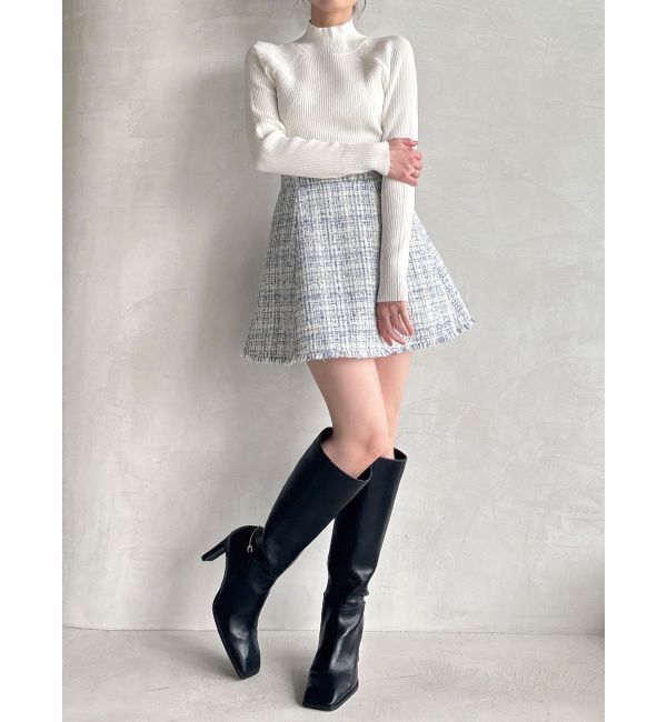 RESEXXY「ハイネックベーシックニットトップス」|ニット・セーター|