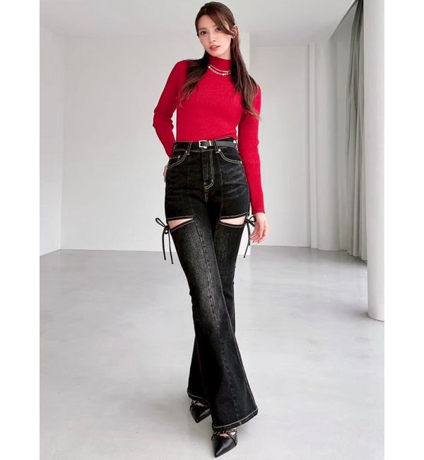 RESEXXY「ハイネックベーシックニットトップス」|ニット・セーター|