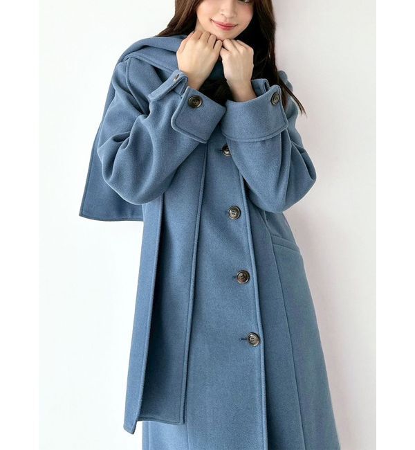 RESEXXY「ウィンタースカーフコート」|その他|ブルー