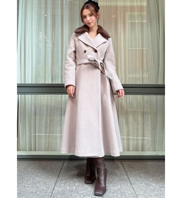 RESEXXY「ショートビーバーウールロングコート」|その他|