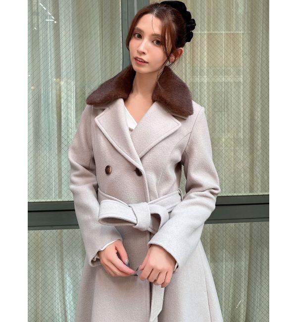 RESEXXY「ショートビーバーウールロングコート」|その他|