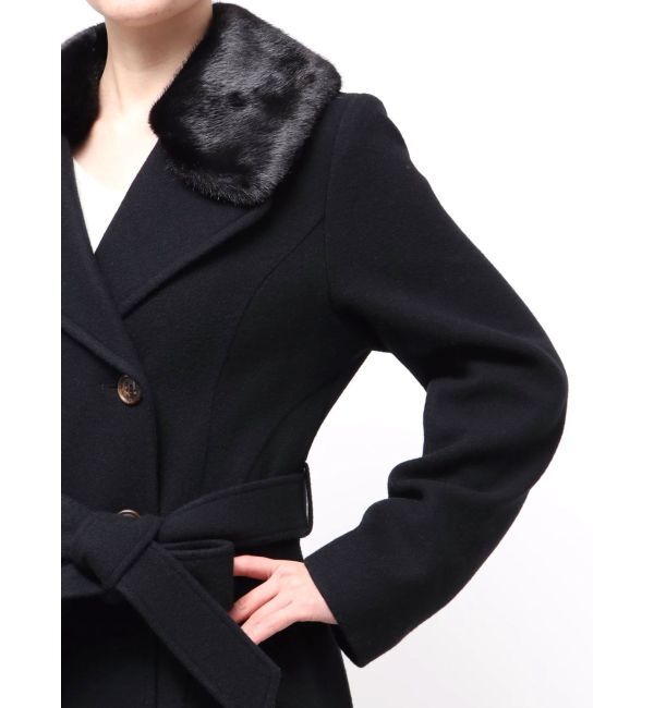 RESEXXY「ショートビーバーウールロングコート」|その他|