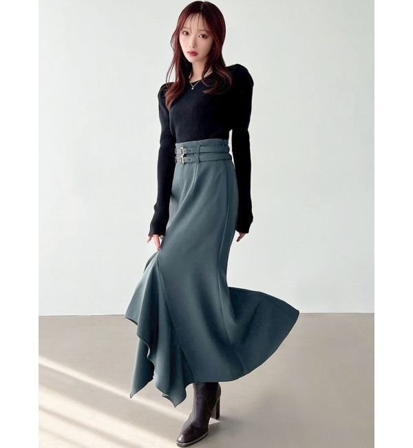 RESEXXY「ダブルベルトラッフルスカート」|スカート|