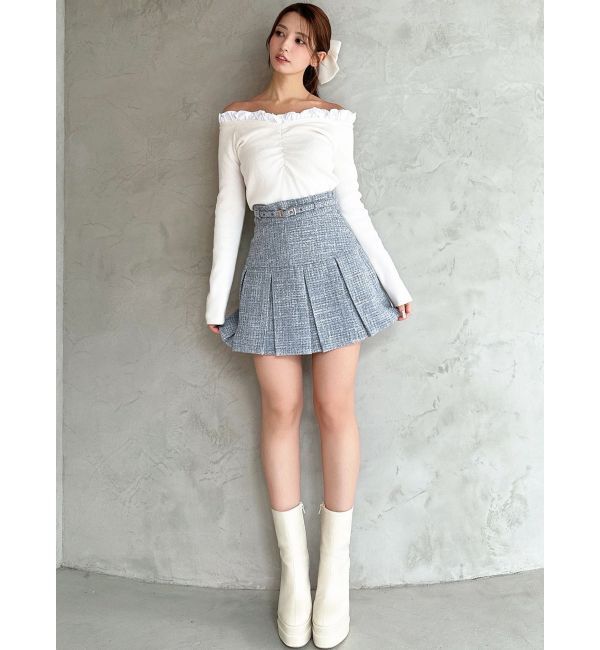 RESEXXY「ホイップフリルVネックニット」|ニット・セーター|