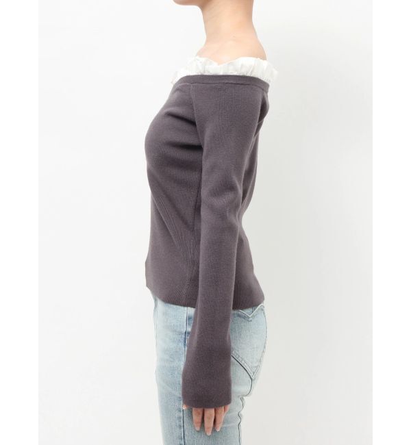 RESEXXY「ホイップフリルVネックニット」|ニット・セーター|