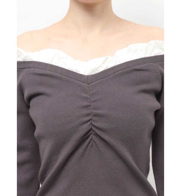RESEXXY「ホイップフリルVネックニット」|ニット・セーター|