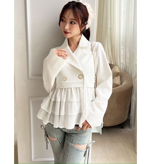 RESEXXY「ドッキングフリルミディジャケット」|その他|