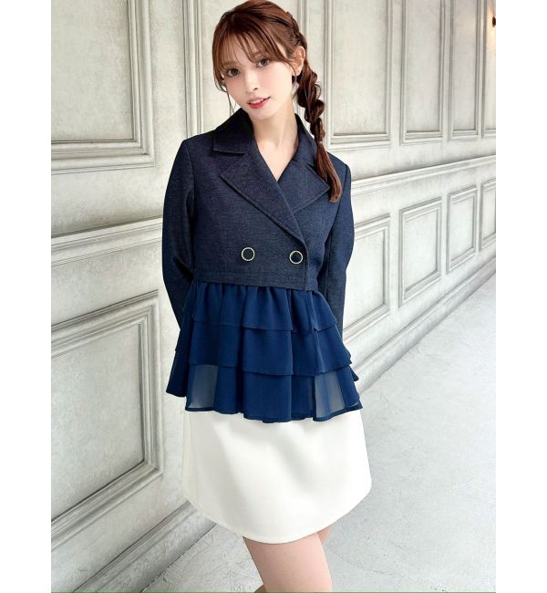 RESEXXY「ドッキングフリルミディジャケット」|その他|