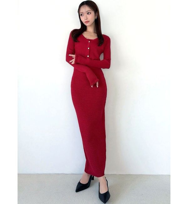 RESEXXY「オープンワークコンビニットワンピース」|ワンピース|