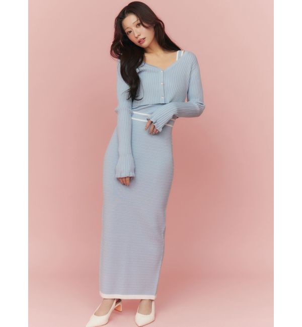 RESEXXY「オープンワークコンビニットワンピース」|ワンピース|