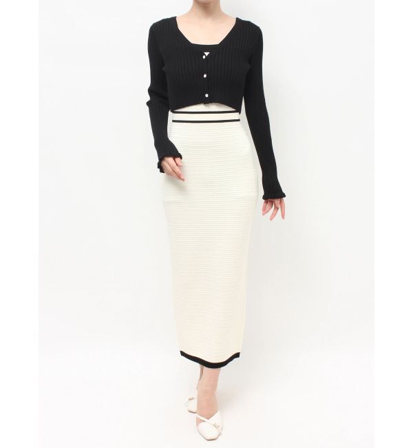 RESEXXY「オープンワークコンビニットワンピース」|ワンピース|