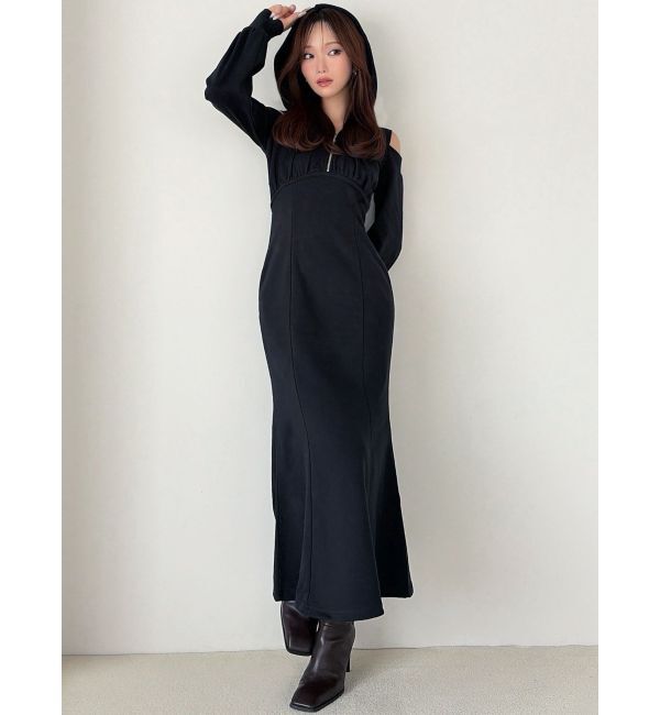 RESEXXY「【追加生産分】レイヤードフーディワンピース」|ワンピース|