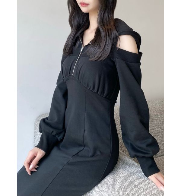 RESEXXY「【追加生産分】レイヤードフーディワンピース」|ワンピース|