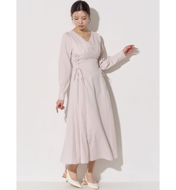 RESEXXY「バイカラーピンタックフレアワンピース」|ワンピース|