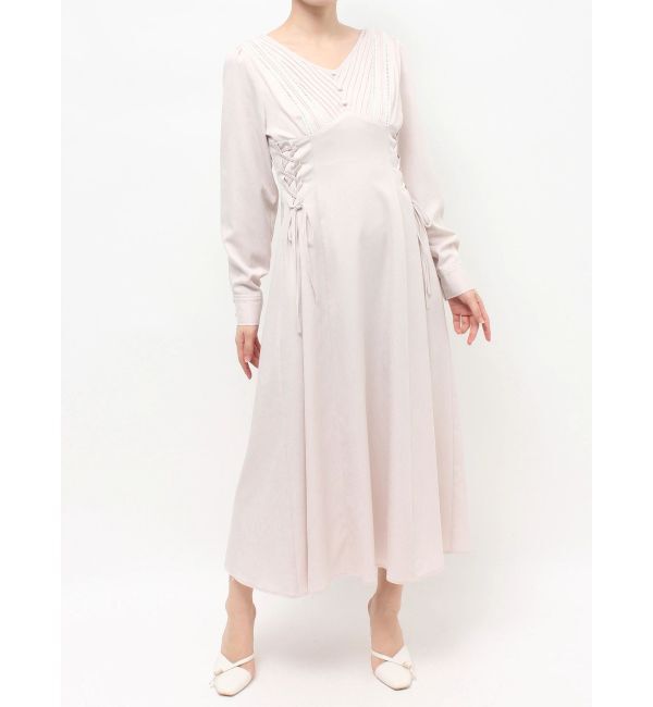 RESEXXY「バイカラーピンタックフレアワンピース」|ワンピース|