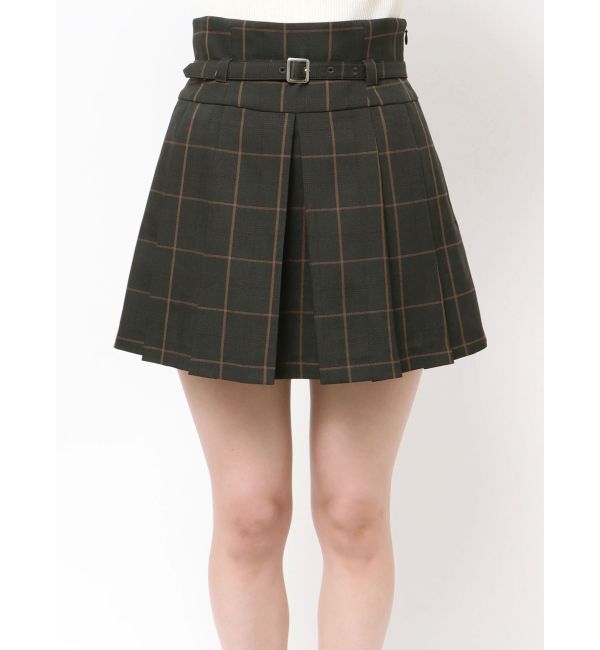 MERCURYDUO「ベルト付きチェックプリーツミニスカパン」|その他|