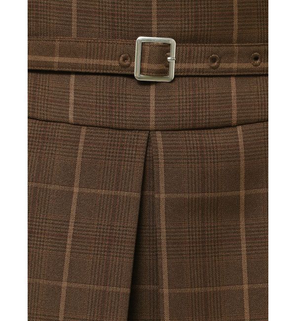 MERCURYDUO「ベルト付きチェックプリーツミニスカパン」|その他|