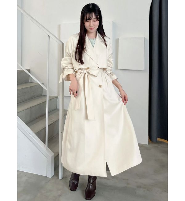 MERCURYDUO「バックチュールトレンチコート」|トレンチコート|