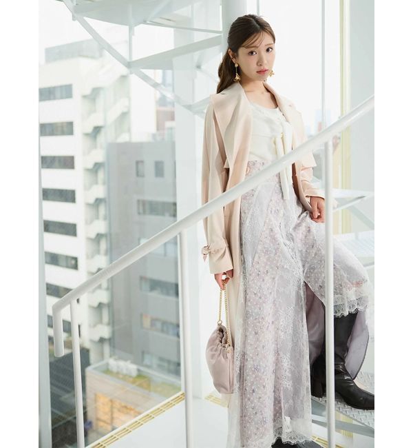 MERCURYDUO「バックチュールトレンチコート」|トレンチコート|