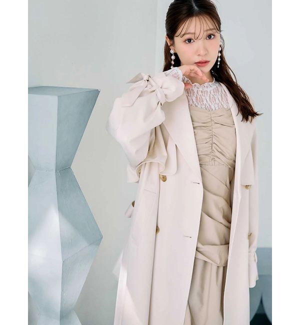 MERCURYDUO「バックチュールトレンチコート」|トレンチコート|