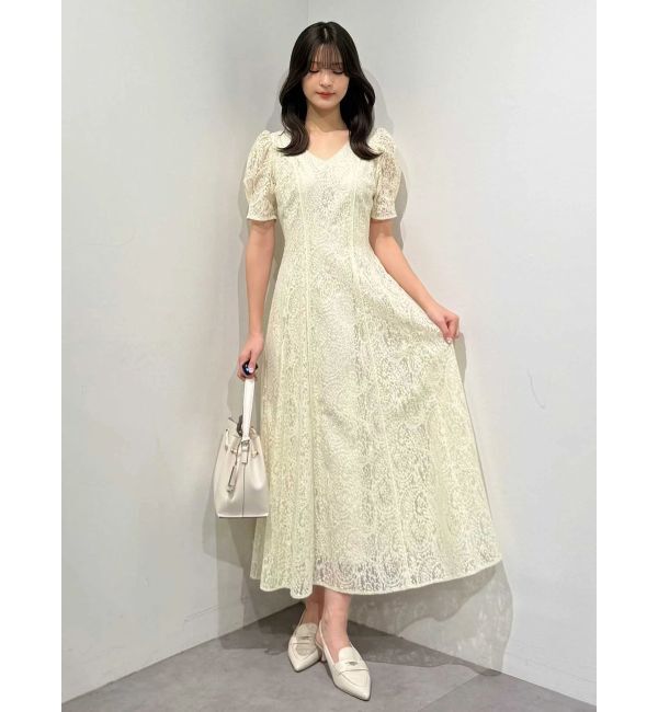 MERCURYDUO「レースパイピングロングワンピース」|ワンピース|