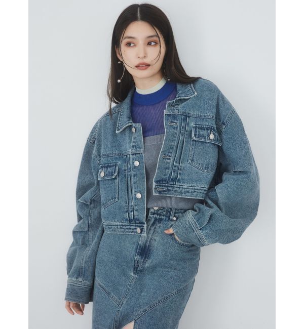 MURUA「ショートデニムジャケット【セットアップ着用可】」|デニムジャケット|