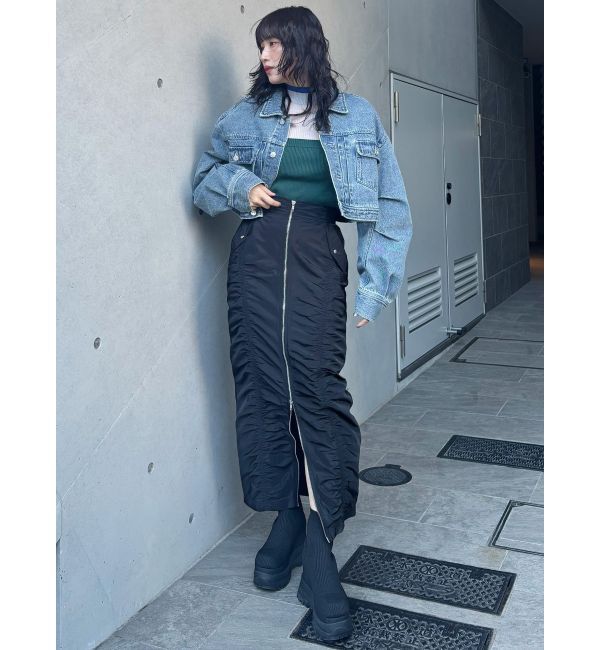 MURUA「ショートデニムジャケット【セットアップ着用可】」|デニムジャケット|