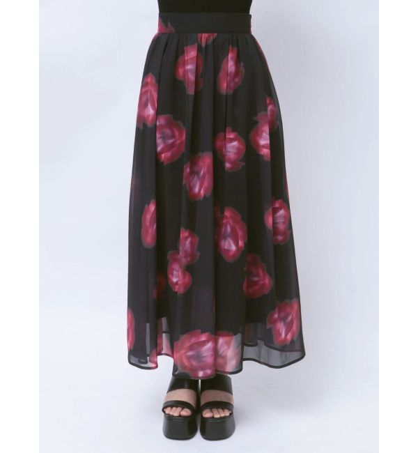 MURUA「ニュアンスフラワープリントスカート」|スカート|