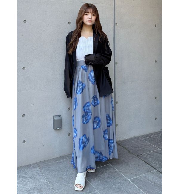 MURUA「ニュアンスフラワープリントスカート」|スカート|