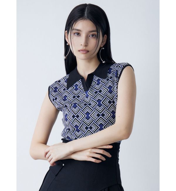 MURUA「ジオメトリックニットタンク」|タンクトップ|