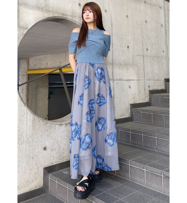 MURUA「ZIPカシュクールハーフニット」|ニット・セーター|