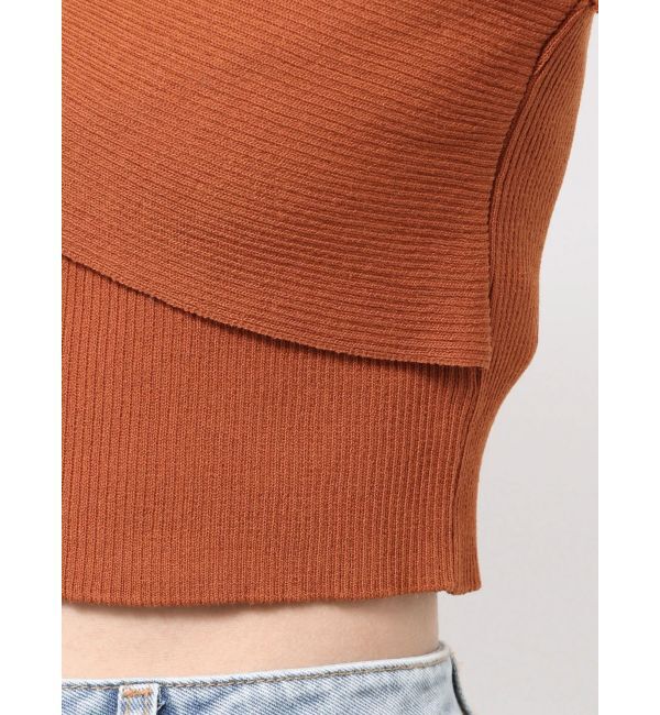 MURUA「ZIPカシュクールハーフニット」|ニット・セーター|