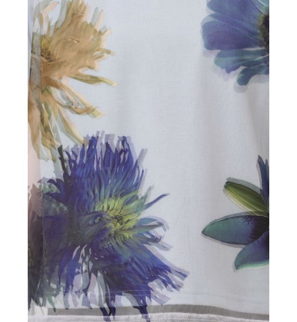 MURUA「【MURUA&times;STAYFLOWER】チュールドッキングフラワーTシャツ」|Tシャツ・カットソー|