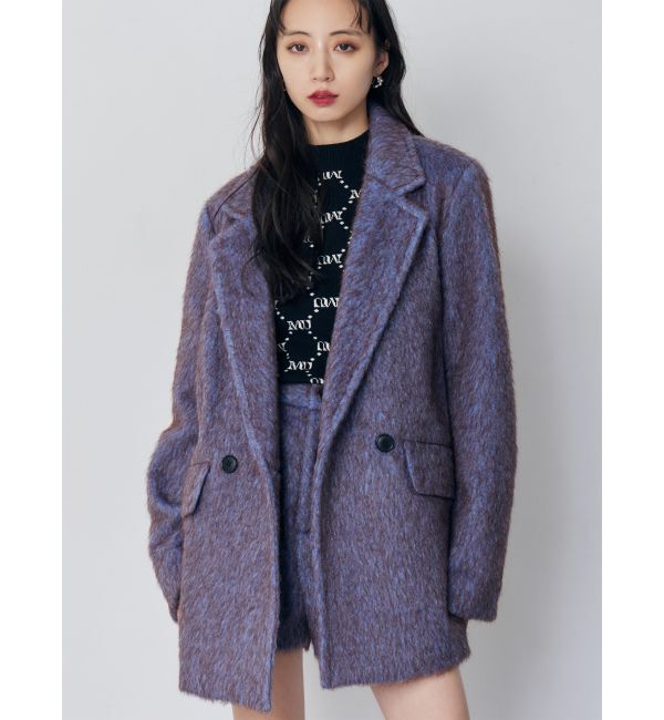 MURUA「シャギーテーラードコート」|その他|ブルー