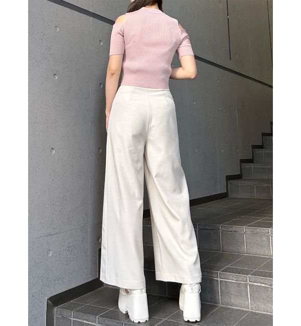 MURUA「ショルダーカットZIPハーフニット」|ニット・セーター|