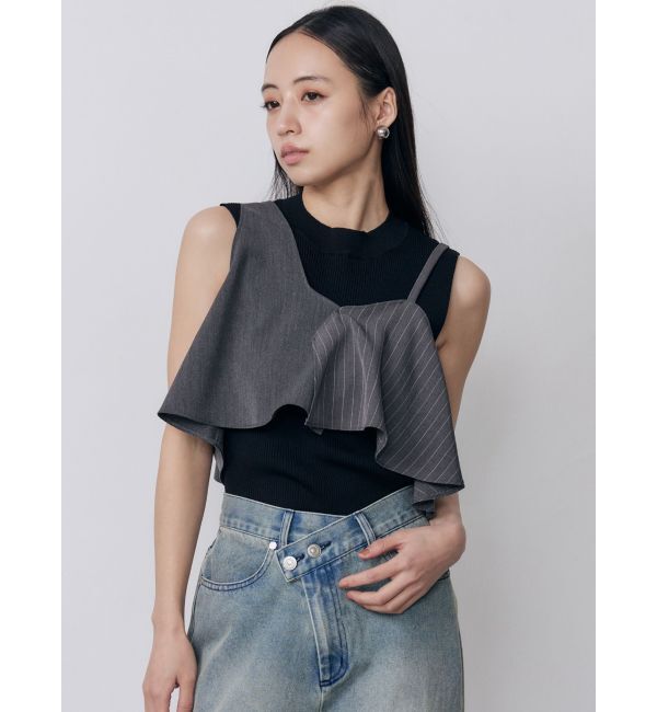 MURUA「ビスチェレイヤードニットタンク」|タンクトップ|