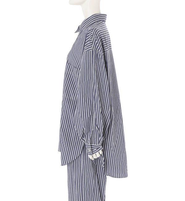 Ungrid「スリーブボリュームビッグストライプシャツ」|シャツ・ブラウス|